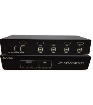 China Weiblicher 3840x2160 USB KVM Hafen B Schalter-SW1401DP 4 zu verkaufen