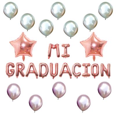 China Decoration Inflatable Toys Balloons Multi Color Aluminum Material Helium Balloon For My Graduation Party Decoration for sale