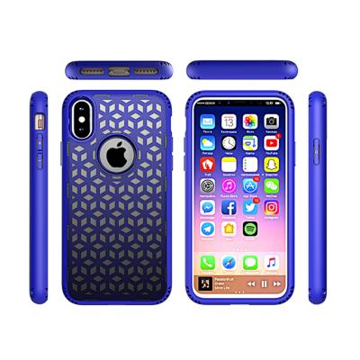 Cina Gradient Dissipation 2 in 1 Mobile Phone  Protective  Cover Case for iPhone 8 in vendita