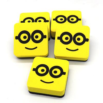 China Whiteboard Color Square Whiteboard Eraser Custom Wholesale Magnetic Logo Eco-Friendly Beautiful Eraser for sale