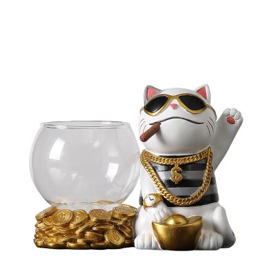 China Nordic minimalist hot sale creative lucky cat ornaments cash register modern home ornaments decoration home decor for sale