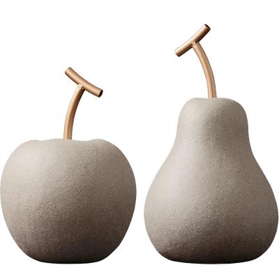 China Nordic modern hot minimalist apple decoration pear simulation ceramic sales decoration creative home decor for sale