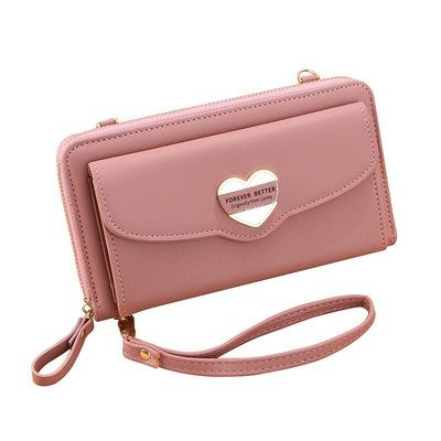 China 2021 Lady Fashion Woman Wallet PU Leather Crossbody Phone Case Multifunctional PU Body Wallet for sale