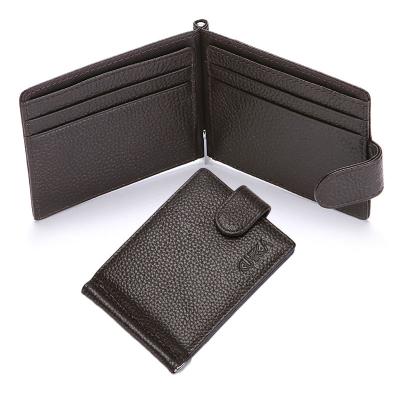 China 100% CUIKCA MW1058 New Design 2018 Fashion Eco-friendly Rfid Cow Leather Money Clip Card Holder Wallets For Men for sale