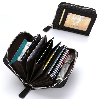 China 100% Yiwu Factory Eco-friendly Mini Model RFID PU Accordion Wallet Credit Card Leather Wallets for sale