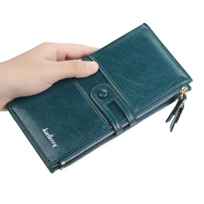 China BW1013 Minimalist Handmade Faux Leather Wholesale Waterproof PU Women's Clutch Purse Wallet Lady Fancy Wallet for sale