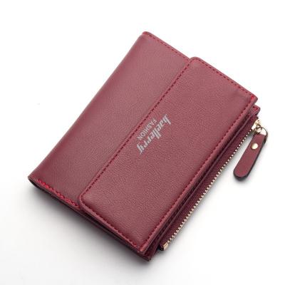 China Beaulerry BW2005 Korea Style Shorts High Quality Little Ladies Ladies Drop PU Leather Coin Wallet for sale