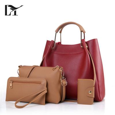 China 100% New Design Lingyue BS1020 Eco-friendly Elegent Ladies Bag Lady Set Leather Handbags for sale