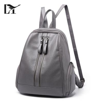 China 100% Ash Custom New Style Eco-friendly Faux Leather Leisure Bag Stylish Women Backpacks For Girls for sale