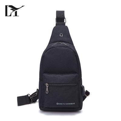 China 2018 Hot Sale Eco-friendly 100% Small Casual Black Empty Canvas Men's Cross - Body Sling Bag for sale