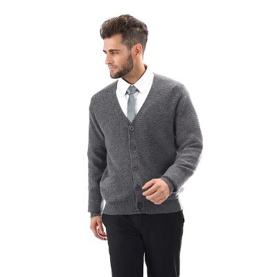 China 100% cashmere men's V neck long sleeve cardigan with pocket cashmere sweater FALL & WINTER 2019 for sale