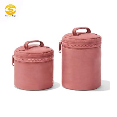 China Fashion Washable Cosmetic Bags Neoprene Waterproof Toiletry Bags for Men and Women Two Sizes Pink Essential Travel Cosmetic Cases for sale