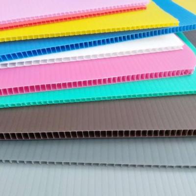 China Durable Printing Advertising PP Corrugated Sheet Plastic Sheet For Floor Protection Ground Protection Pad for sale