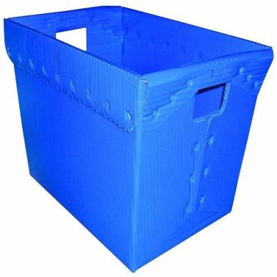 China 750GSM Blue PP Corrugated Plastic Sheet PP Core Tackable Board Packing Crates Pick Bins for sale