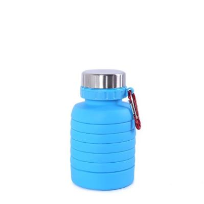 China Large Capacity Silicone Viable Creative Sports Folding Cup Increasing Portable Travel Sports Kettle Water Bottles for sale