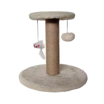 China Cat Scratching Post Cactus Viable Cat Scratcher Featuring with 3 Scratching Poles and Dangling Ball for sale