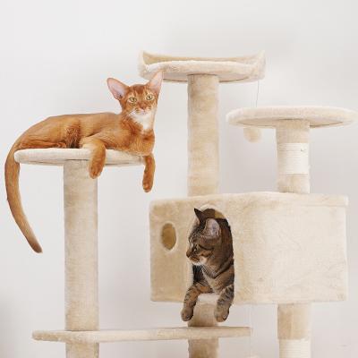 China Modern Living Sisal Living Room Pet Lounge Large Frame Housing Cheap Modern Tower Cat Tree Scratcher for sale