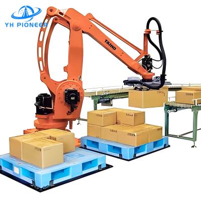 China 120 KG Ladung Einzelbox Palletizer Maschine, Stahlrahmen automatischer Fall Palletizer zu verkaufen