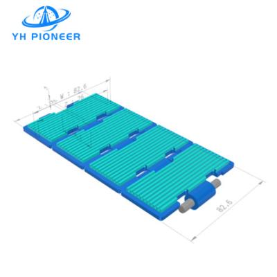 China Placa de cadeia transportadora de aço inoxidável com borracha para redução melhorada do ruído de aderência à venda