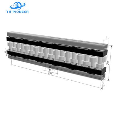 China Adjustable Conveyor Separate Single - Row Roller Guide Rail with Durable POM and Stainless Steel Construction for sale