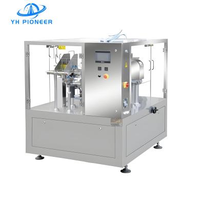 China 3KW Flexible Rotary Bag Feeding Packing Machine mit einer Beutellänge von 65-400 mm zu verkaufen