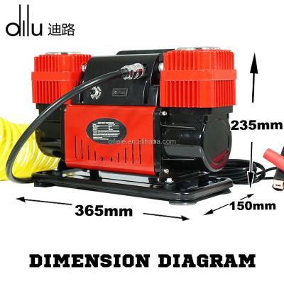 China Products DC12V Car Inflatable Air Compressor, Heavy Duty Air Compressor, 180L/min Air Pump for sale