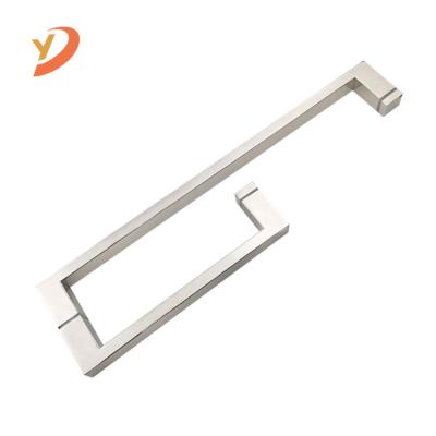 China Best Selling Modern Shower Room Glass Door Handle Made in China 304 Square Shower Door Handle for sale