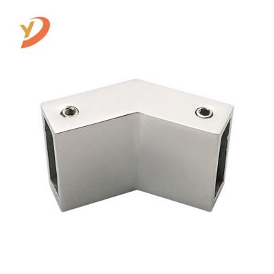 China Modern Glass 135 Degree Square 10*30 Connector Stainless Steel Shower Room Square Pipe Pipe Connectors for sale