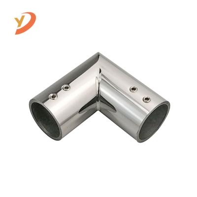 China Easy to install and 90 degree glass connector bathroom door shower fittings durable glass joint connector tube tube pipe fittings for sale