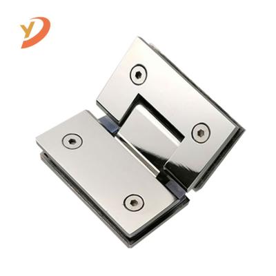 China New Design High Quality Modern 135 Degree Mirror Bathroom Clip Accessories Double Sided Door Hinge for sale