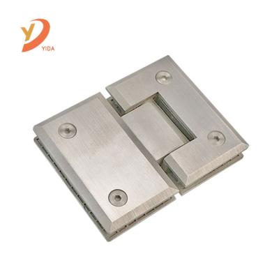 China Modern Cast Iron 304 Stainless Steel 180 Degree Bathroom Door Hinges Glass Door Shower Hinges for sale