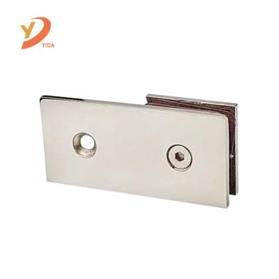 China Modern 180 Degree Glass Clamps 304 Stainless Steel Bathroom Door Glass Clamps for sale