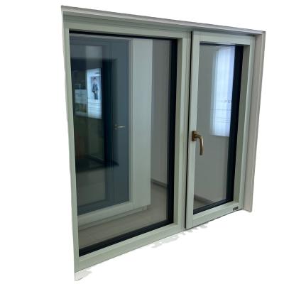 China Joyfident Fixed Luxury Energy Saving Wood Aluminum Clad Window / Passive / Triple Glazed House Window for sale