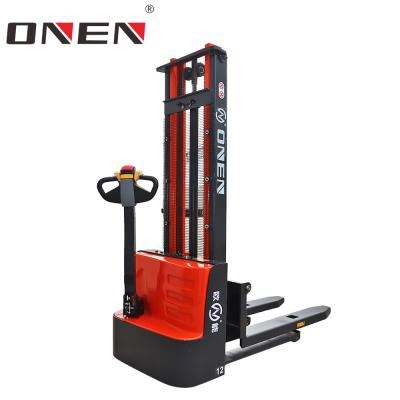 China 1000kg 1200kg 1500kg Warehouse Industrial Narrow Aisle Walking Electric Powered Order Picker Pallet Stacker Forklift for sale