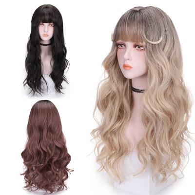 China Glueless Lacefront Hd Water Wave Afro Kinky Curly Wigs Heat Resistant Barely Shedding Soft Thick Straight Wigs Pre Pluck Synthetic Lace Wigs for sale