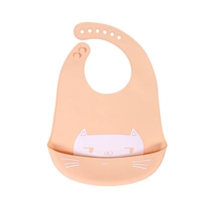 China Latex Free Manufacturer Spot Silicone Bib Food Grade Baby Bib Model Waterproof Three-dimensional Towel for sale