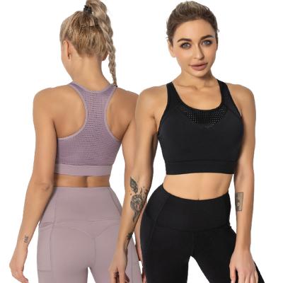 China Breathable Women's Running Corset Workout Sports Bras Tank Yoga Slimming Tops for sale