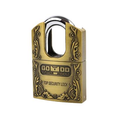 China 2021 Durable High Security Industry Home Protection Locks Padlock Custom Brass Green Bronze Mechanical Security Lock for sale