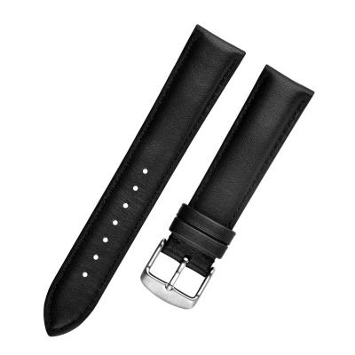 China 2020 Quality Genuine Leather Watch Bands Factory Wholesale Unisex Plain Brown Black Leather Bands Bands Popular Watch Belts for sale