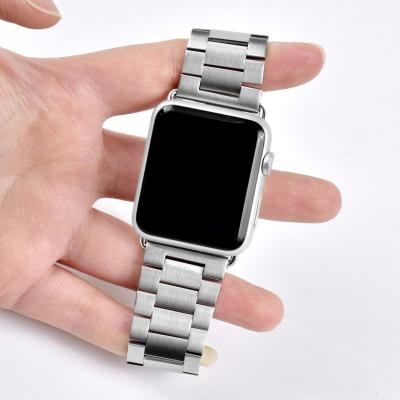 China SHX Stainless Steel Solid Slim Stainless Steel Watch Strap Comfortable Wrist Band For Apple Watch for sale