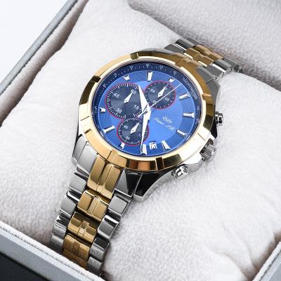 China OEM Custom Logo Alarm Wristwatch Luxury Waterproof Stainless Steel Men Classic Quartz Watches Chronograph Quartz Watches for sale