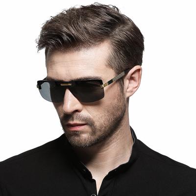 China 20 Years Experience 2021 Shaping Polarized Sunglasses Cut Edge Square Metal Frameless Sunglasses For Men for sale