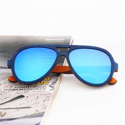 China High Quality Fashion TAC Polarized Mirror Lens Wooden Sunglasses For Women Men for sale