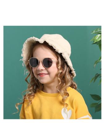 China High Quality Round Fashionable Polarized Kids Round Metal Frame Kids Sun Glass Shading Sunglasses for sale