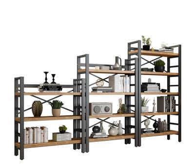 China Single Shelf Storage Rack Iron Art Floor Living Room Multilayer Display Rack Combined Shelf Storage Rack for sale