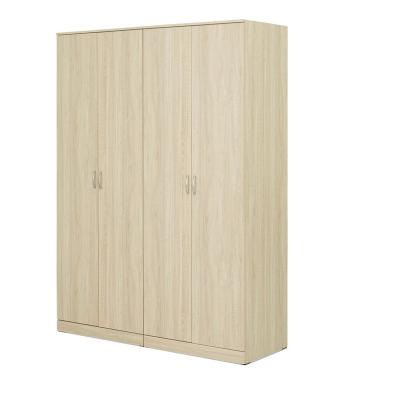 China Factory Price Adjustable (Height) Simple Four Door Cabinet Wardrobe Wood Wardrobe/Kids Cabinet For Bedroom Home Furniture for sale