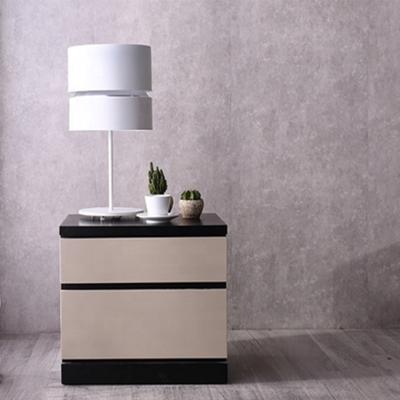 China Factory High Quality Cheap Modern Design Two Adjustable (Height) Drawers Beside Table Night Stand For Bedroom for sale