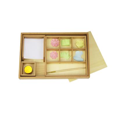 China Premium Kids Education Learning Educational Games Toys Montessori Kids Beech Wood Glue and Dough Box Suit for 3-6 Years Old Children for sale