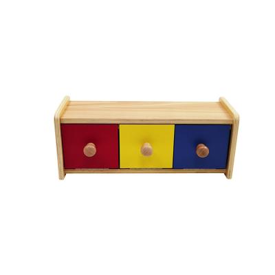 China Children Education New Design Baby Toy Box With Bins Premium Wooden Montessori Educational Toys for sale