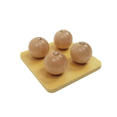 China Children's Education Montessori Toddler Infant Materials Toy Balls On Small Pegs Educational Wooden Ball for sale